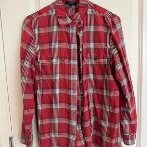 Madewell Red Plaid Button-Up Shirt
